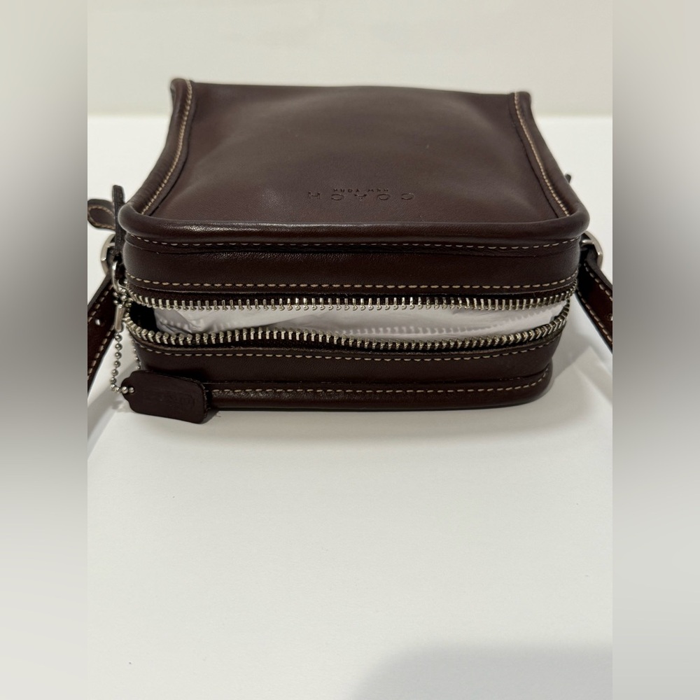 Vintage Coach Bellini 9139 Brown Glove Leather Crossbody Bag Y2K USA Made - Picture 5 of 15
